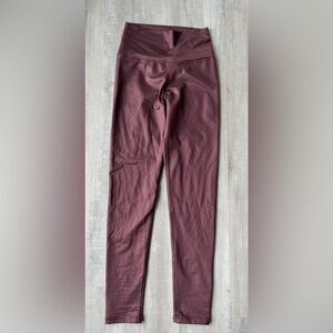 AERIE Chill, Play, Move Brown Silky Leggings Size Small